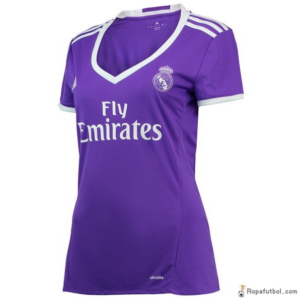 Camiseta Real Madrid Replica Segunda Ropa Mujer 2016/17 Purpura